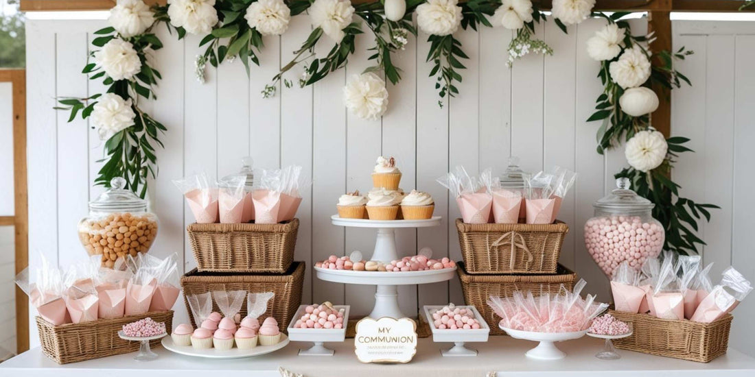 🎉  Ideas lindas para la decoración de primera comunión y mesa de dulces