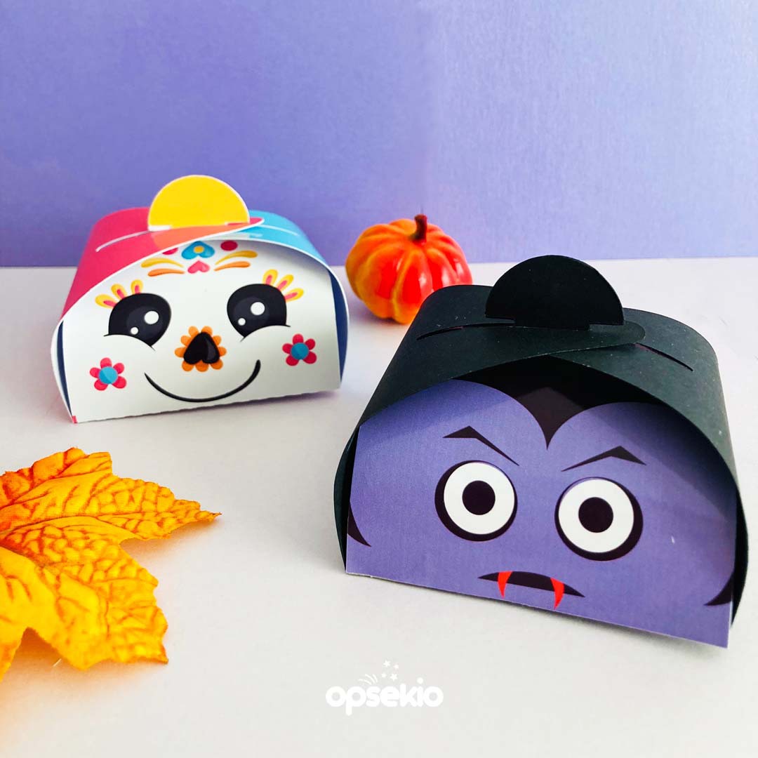 Cajas de halloween para imprimir monstruos