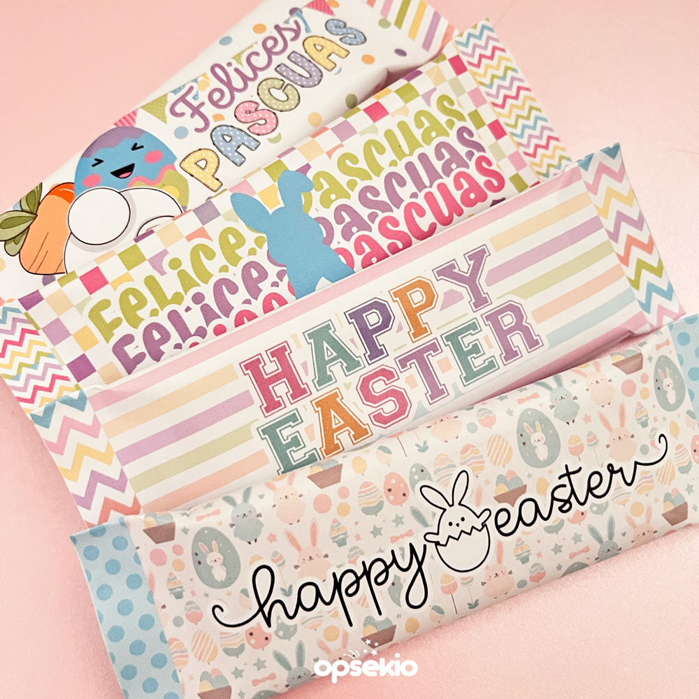 Etiquetas chocolates pascua para imprimir