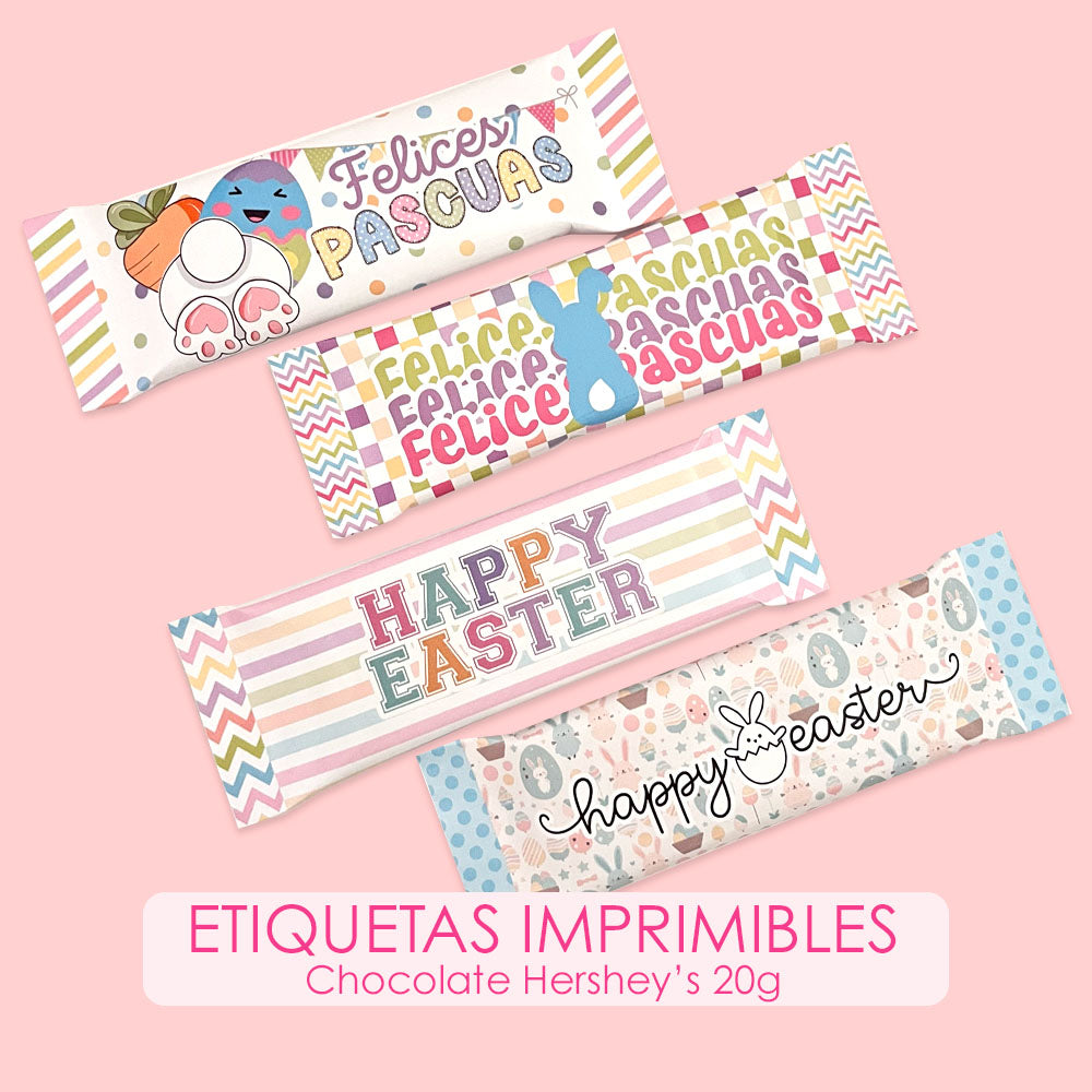Etiquetas chocolates pascua para imprimir