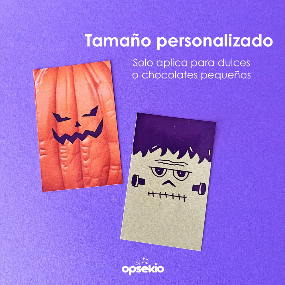 Etiquetas para chocolates Halloween mini imprimibles