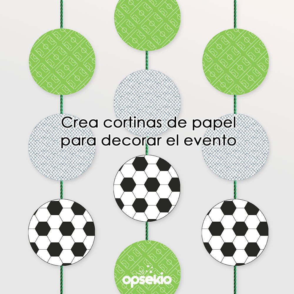 Kit Imprimible Fiesta Fútbol para Cumpleaños (Decoración + Candy Bar)