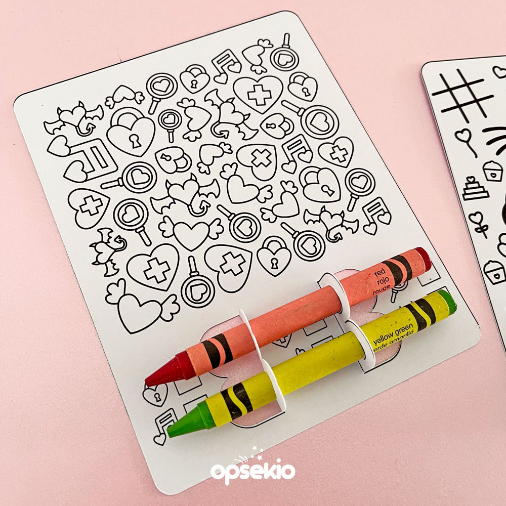 Tarjetas san valentin para colorear imprimible