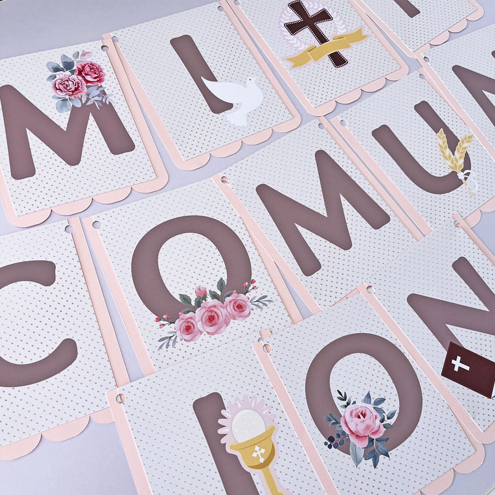 Decoración primera comunion sencillo