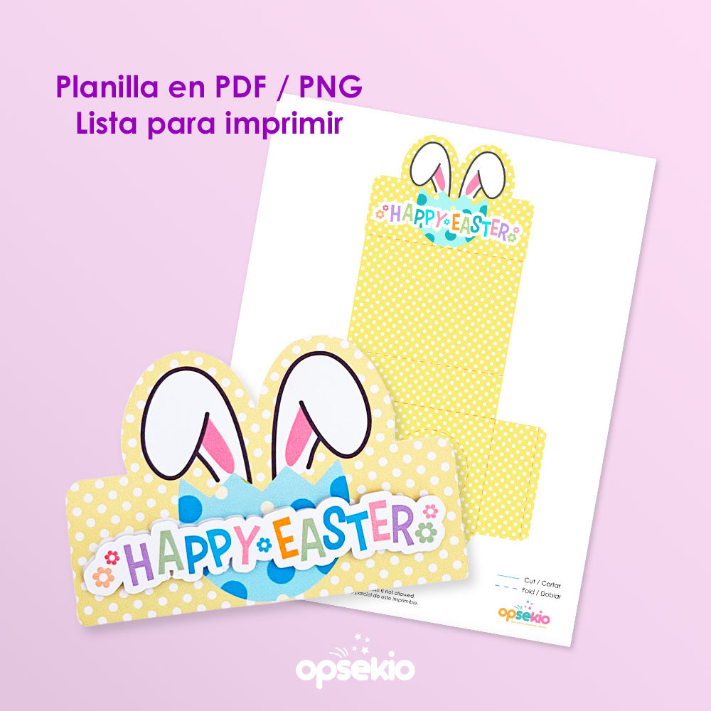 Porta huevo de Pascua manualidades para pintar (PDF Imprimible)