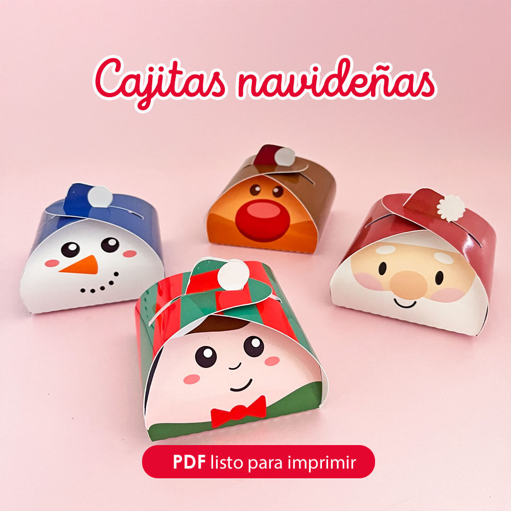 Cajitas navideñas para imprimir en PDF