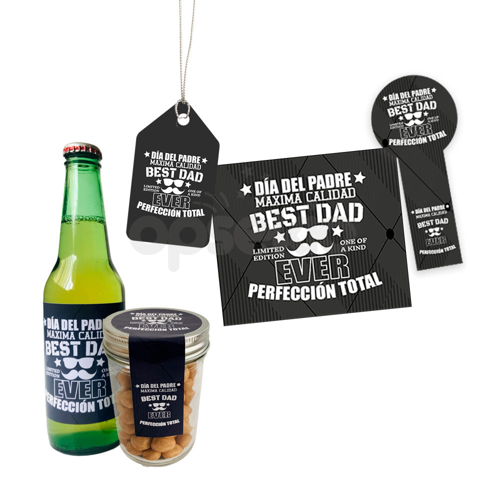 Etiquetas para cerveza y botanas dia del padre