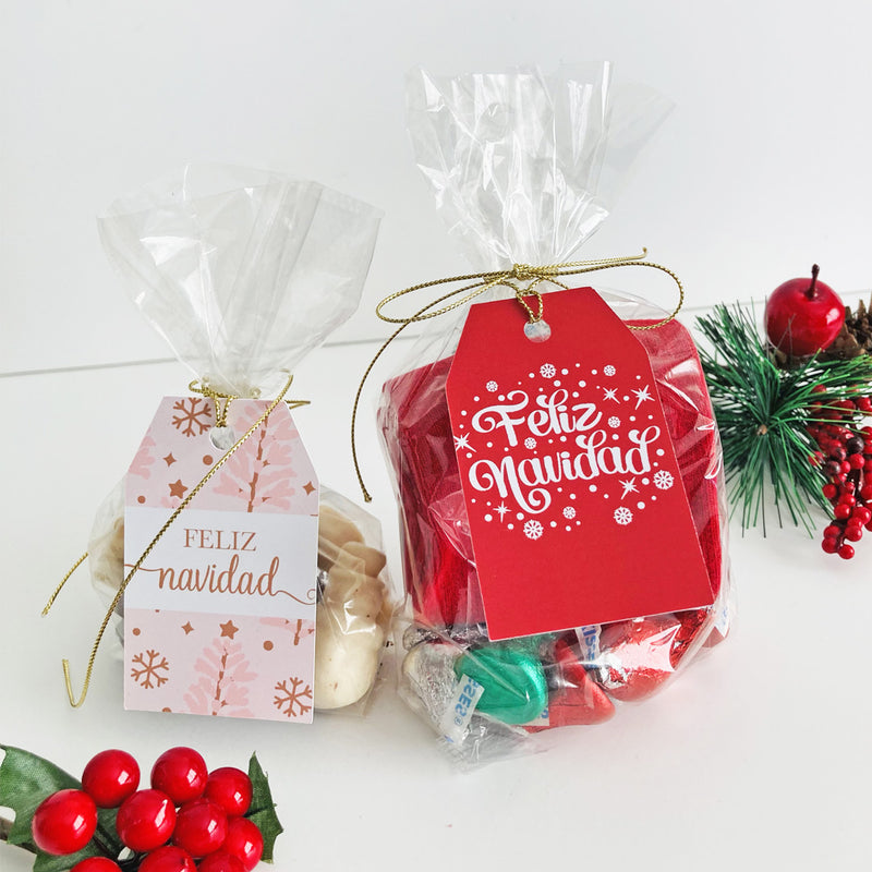 Bolsas navideñas para dulceros o regalos 30pz