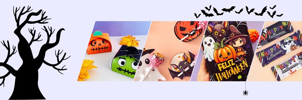 Ideas de dulces para Halloween 2026: 8 envolturas que puedes imprimir y armar tú misma