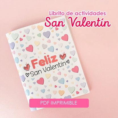 Librito de actividades san valentin para imprimir