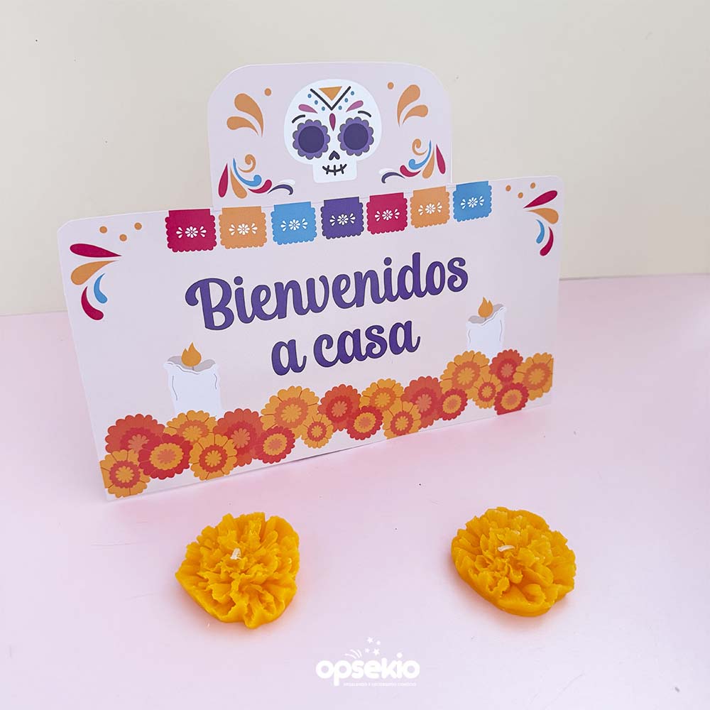 Letrero imprimible para altar Día de Muertos