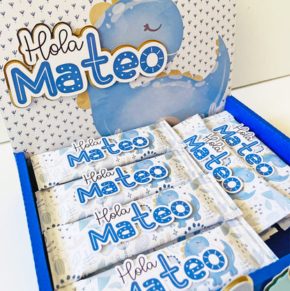 Letrero de nacimiento con charola personalizado