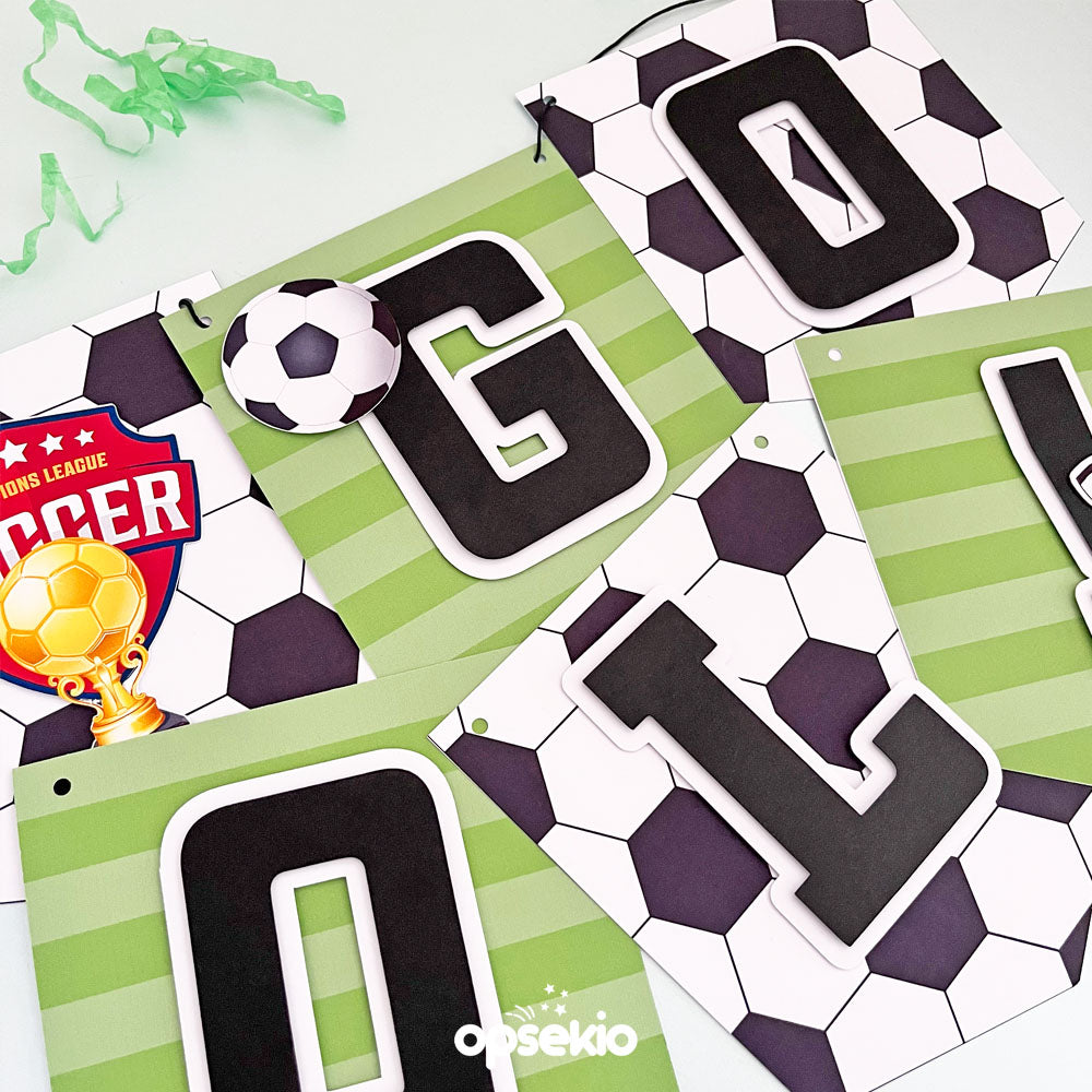 Kit de Imprimibles para Decorar Fiesta de Fútbol (PDF, PNG y Editable en Canva)