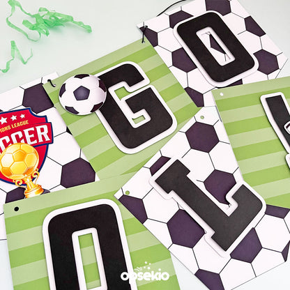 Kit Básico de imprimible Fiesta Fútbol para Cumpleaños (PDF y PNG)