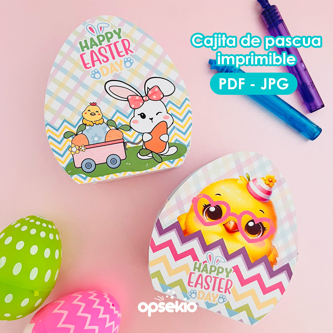 Cajitas de pascua para imprimir