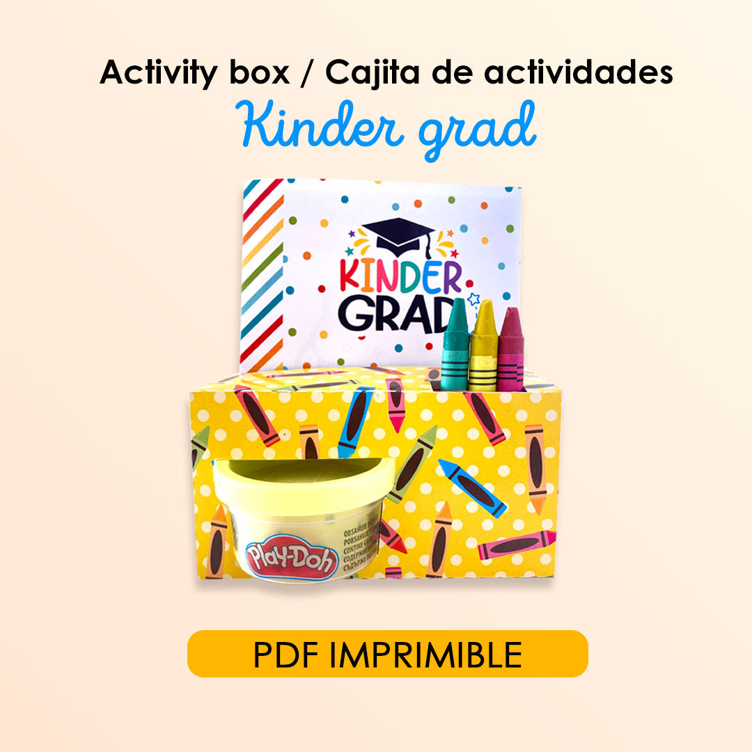 Cajita de Regalo de Actividades Graduación Preescolar con Mini Libro (PDF)