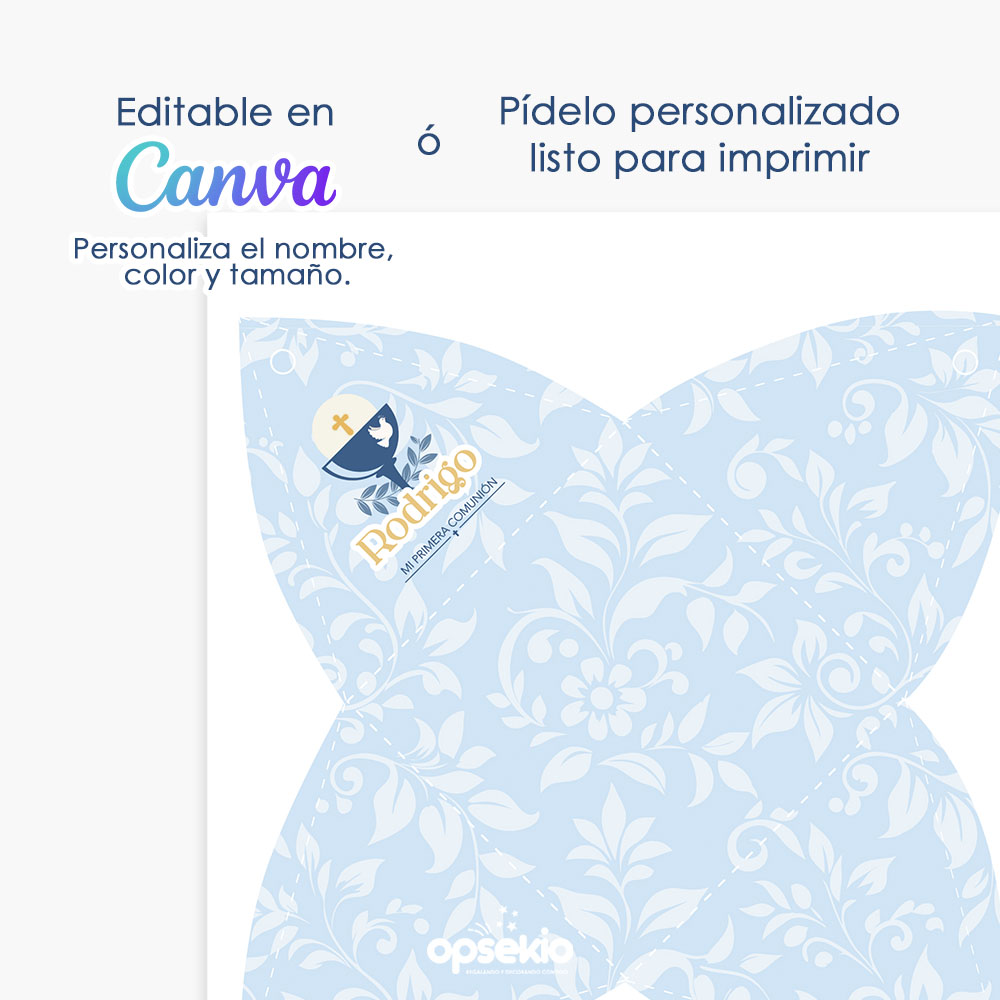 Cajitas de primera comunión para Imprimir - pirámide (PDF)