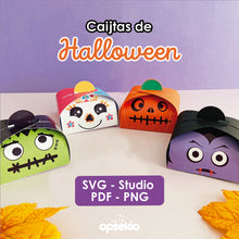 Cajas de halloween para imprimir monstruos