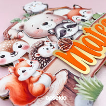 Cake topper animales del bosque