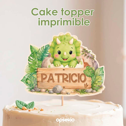 Cake topper dinosaurio bebé