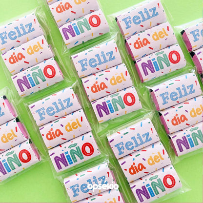 Envolturas chocolates feliz día del niño – Imprimible (PDF y PNG)