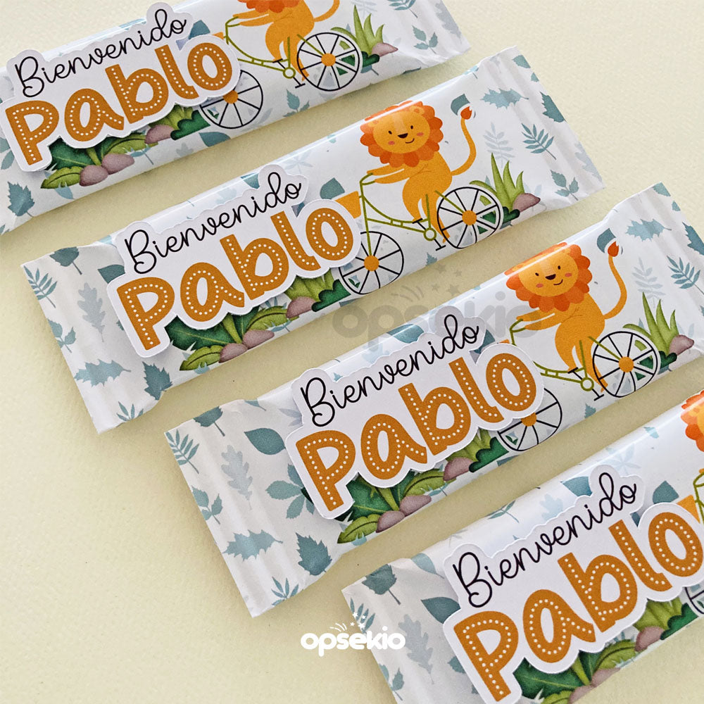 Chocolates personalizados para nacimiento bebe