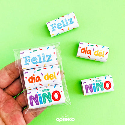 Envolturas chocolates feliz día del niño – Imprimible (PDF y PNG)