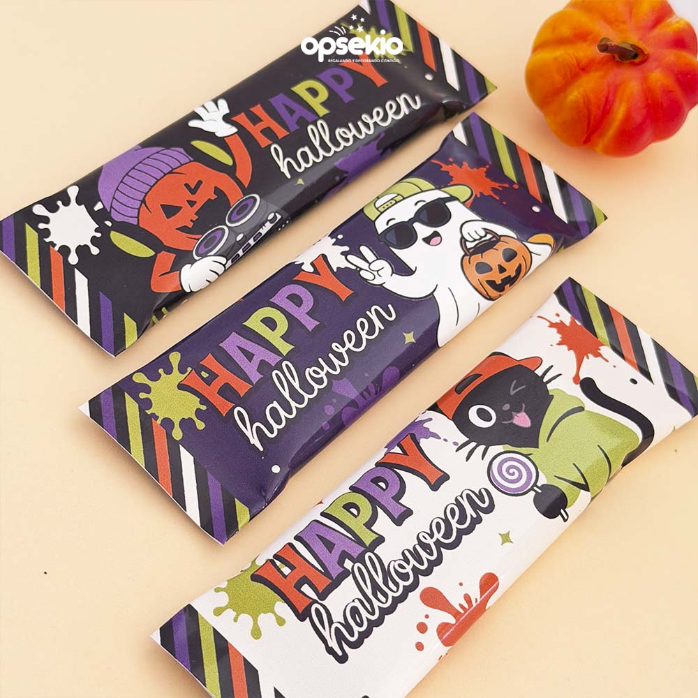 Kit Imprimible Halloween Spooky Fun — Envolturas y dulces PDF