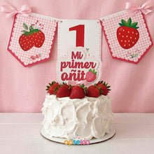 Kit de Imprimibles Primer Añito Fresa - Decoración en PDF y PNG