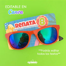 Pool party porta lentes editable