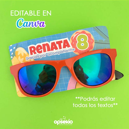 Pool party porta lentes editable