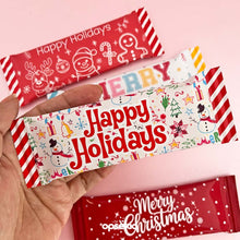 Envoltura navideña para chocolate – Kit imprimible para regalos o detalles navideños