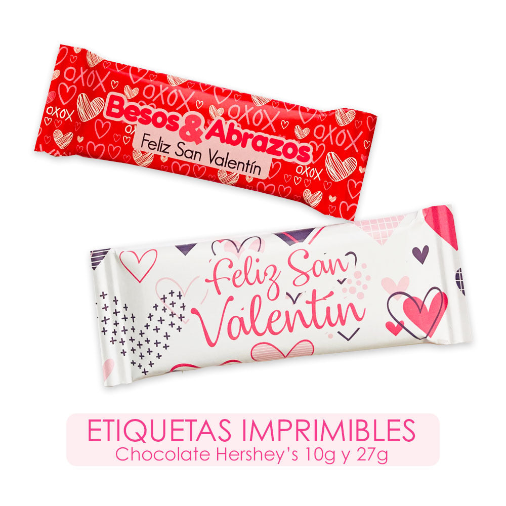 Etiquetas para chocolates 14 de febrero para imprimir