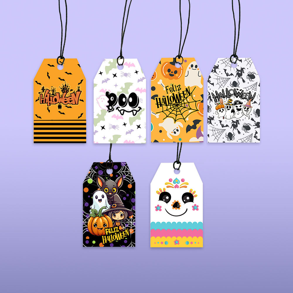 Etiquetas de Halloween colgantes