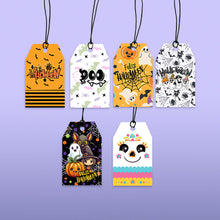 Etiquetas de Halloween colgantes