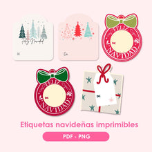 Etiquetas de navidad para imprimir