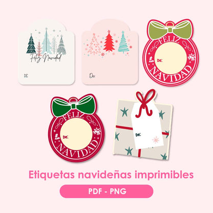 Etiquetas de navidad para imprimir