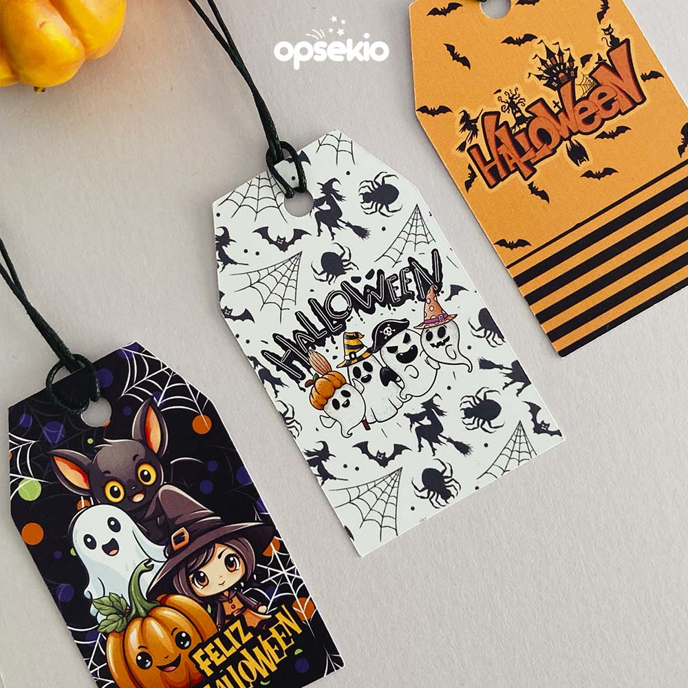 Tags Halloween para Imprimir — 7 Diseños en PDF