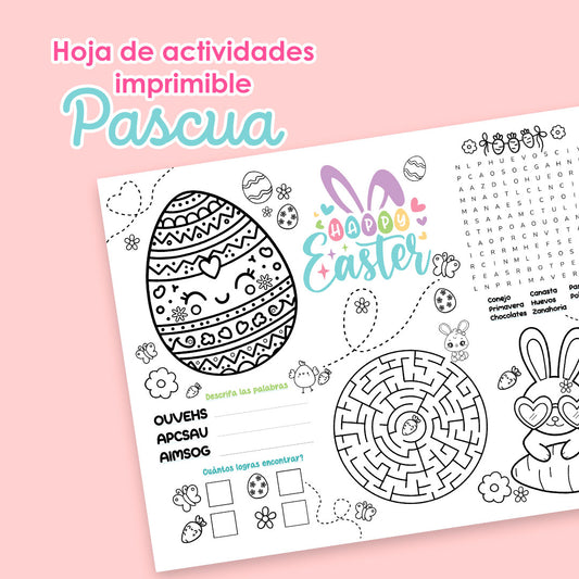 Pascua para colorear - hoja de actividades para imprimir