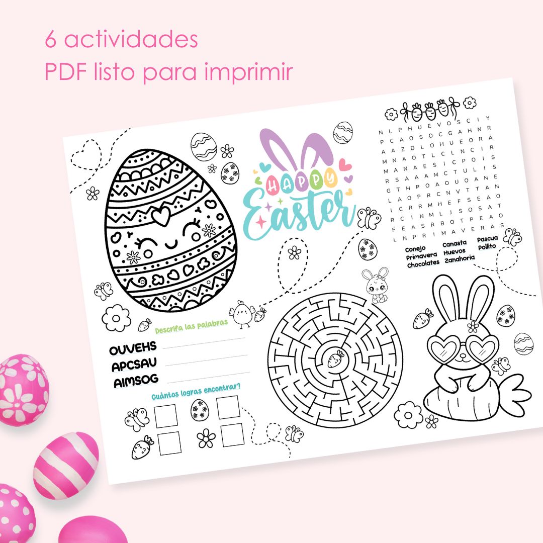 Pascua para colorear - hoja de actividades