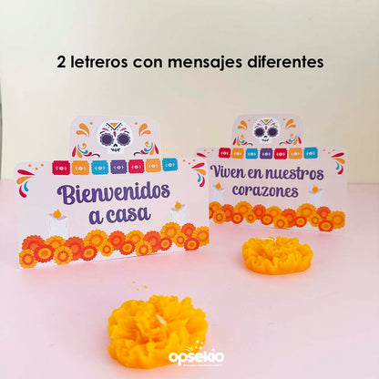 Letrero imprimible para altar Día de Muertos