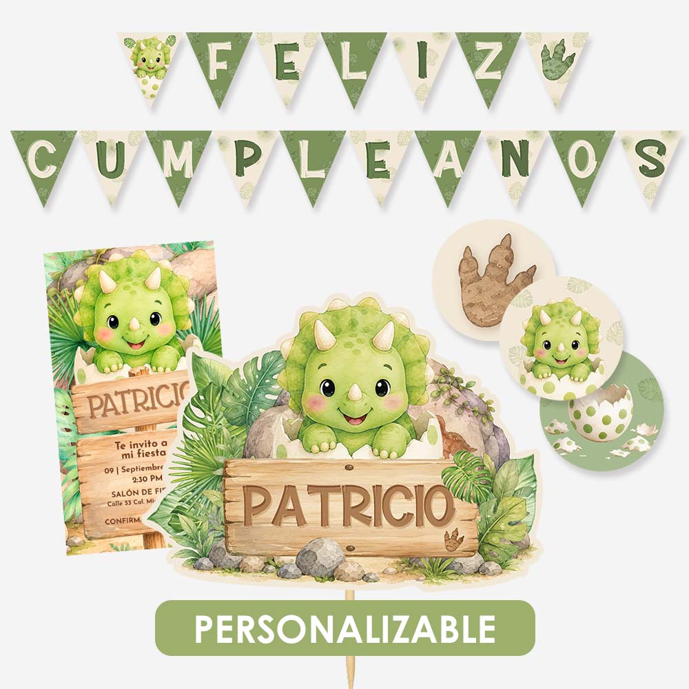 Kit Esencial Dino Safari — Decoración dinosaurio bebé