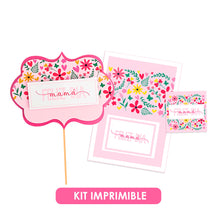 Kit Imprimible Día de la Madre: Tarjeta, Cake Topper y Etiqueta (PDF)