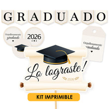 Kit Imprimible Graduación - Decoración para Graduación en Casa (PDF)