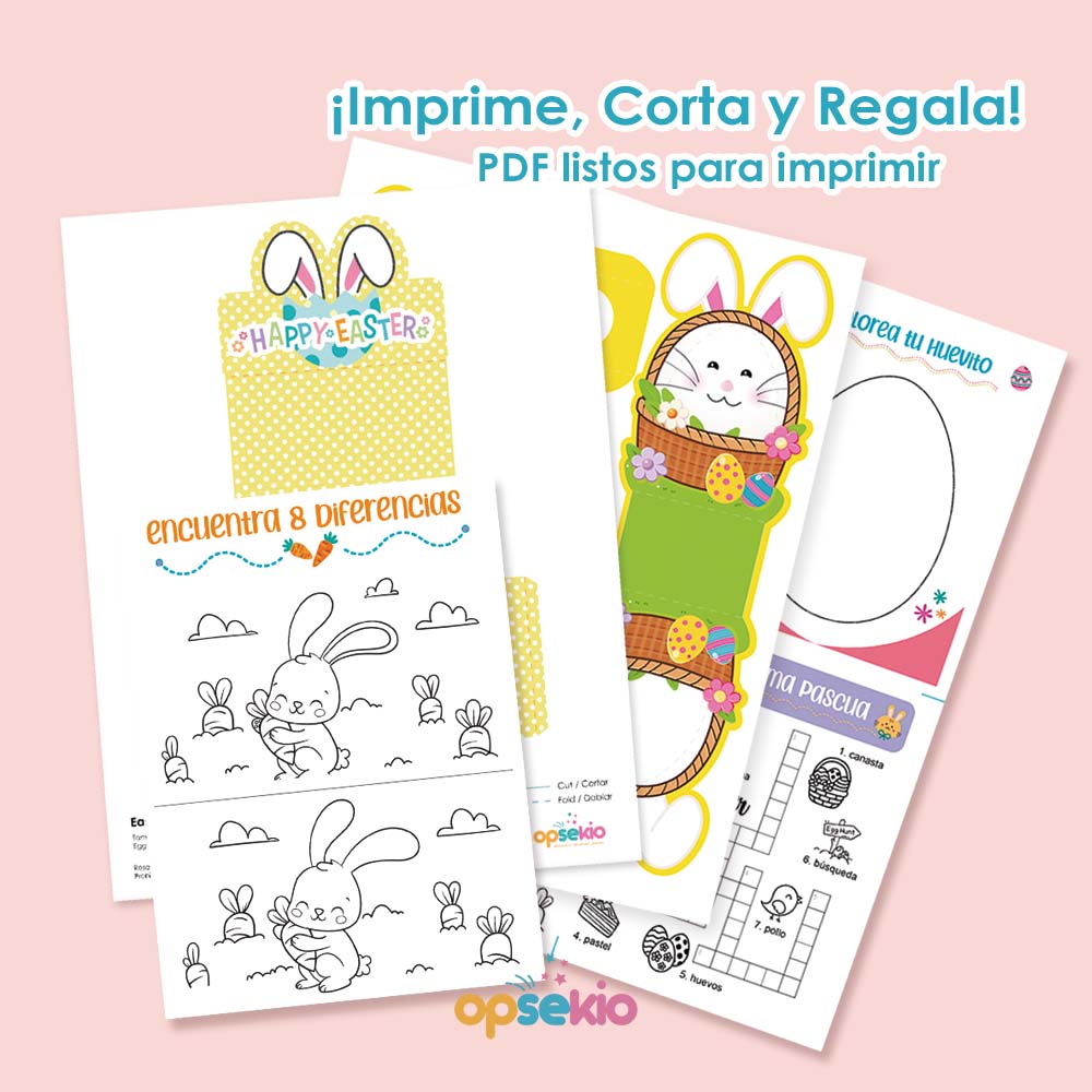 Kit de Pascua para Niños - Actividades y Porta Huevos Imprimibles (PDF)