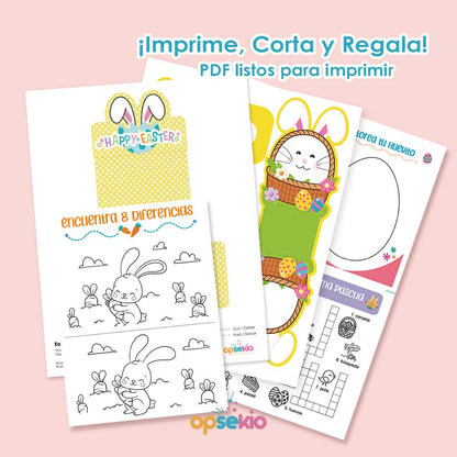 Kit de Pascua para Niños - Actividades y Porta Huevos Imprimibles (PDF)