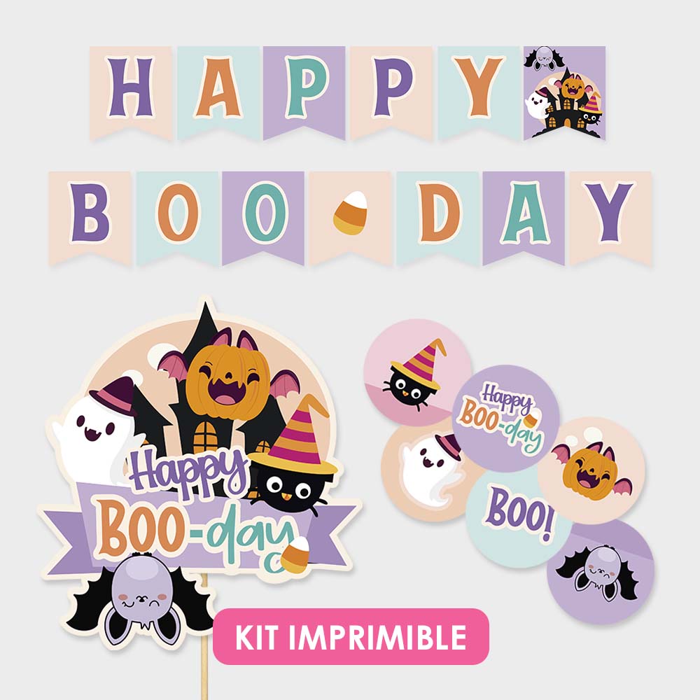 Mini Kit Halloween Happy BOO-day — Cumpleaños Infantil