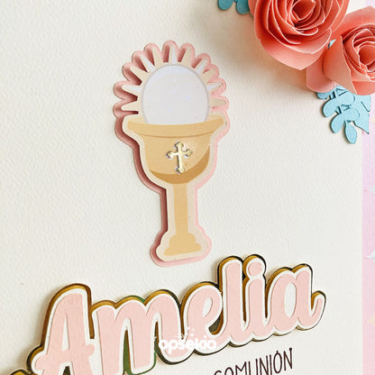 Decoración primera comunión letrero para mesa