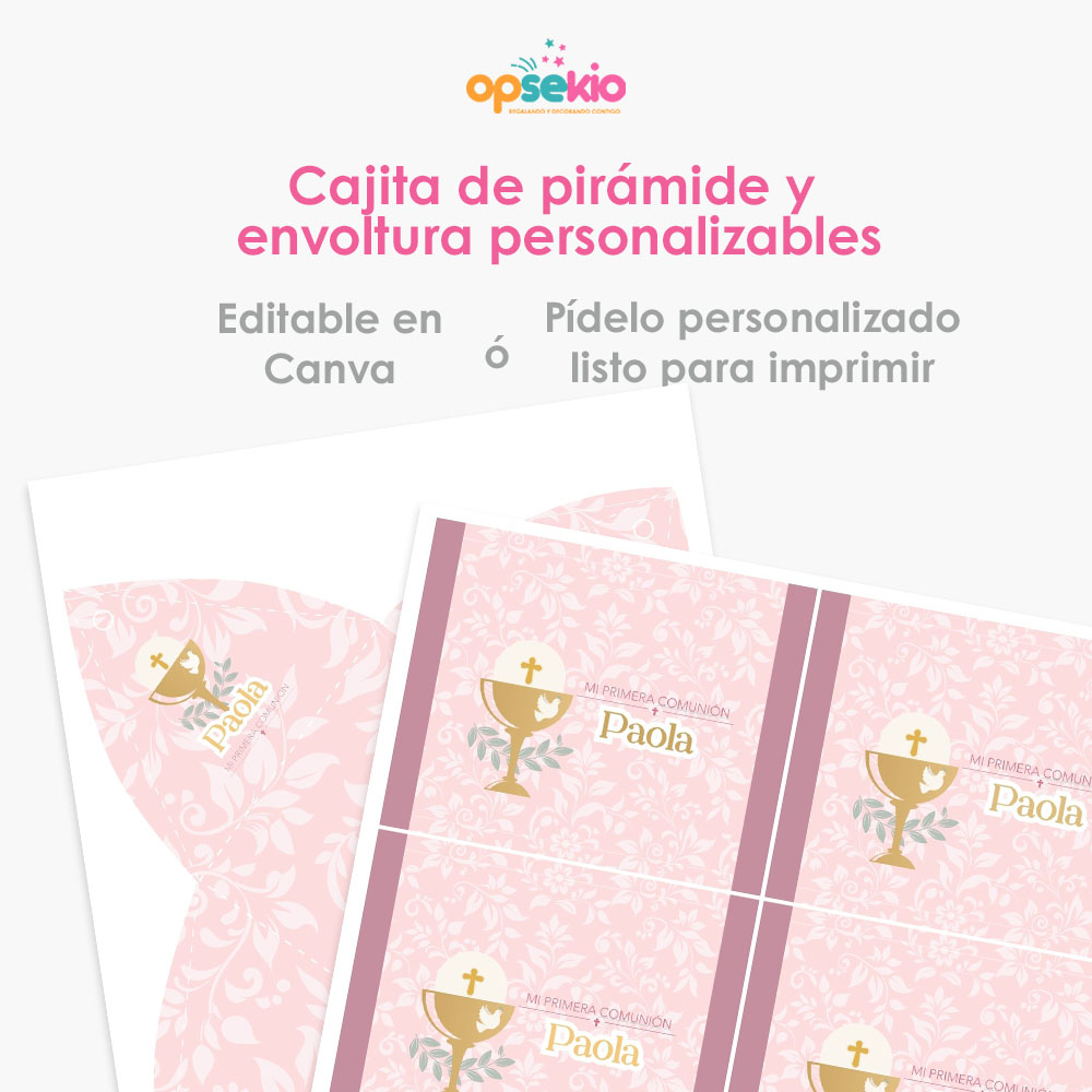 Decoración para Primera Comunión de Niña - Kit imprimible