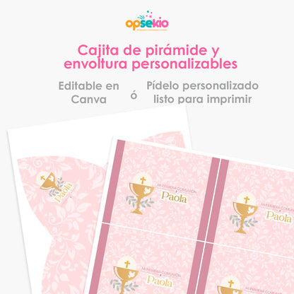 Decoración para Primera Comunión de Niña - Kit imprimible